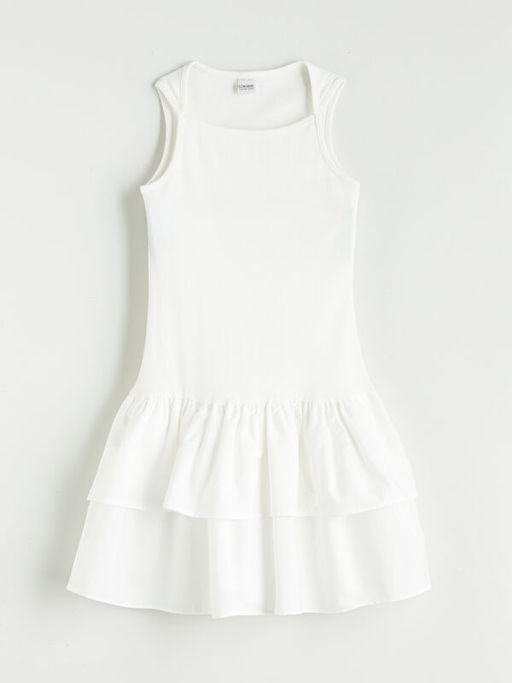 Kare Yaka K?z ?ocuk Elbise