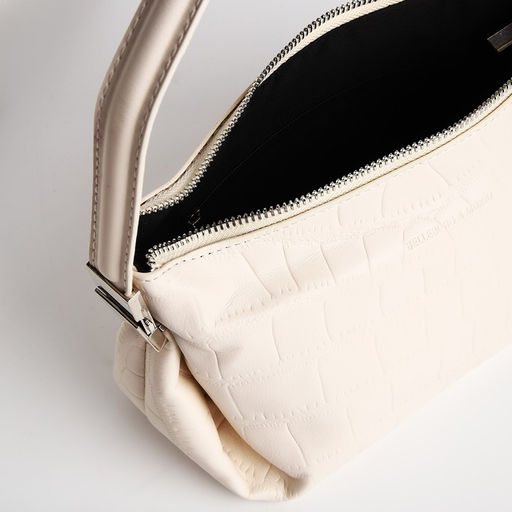 Сумка-багет на молнии, цвет белый - Simaland фото 8