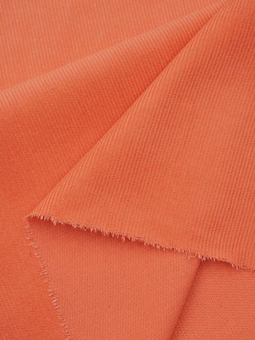 Микровельвет цв.Оранжево-коралловый, ш.1.5м, хлопок-100%, 190гр/м.кв - Купава фото 4