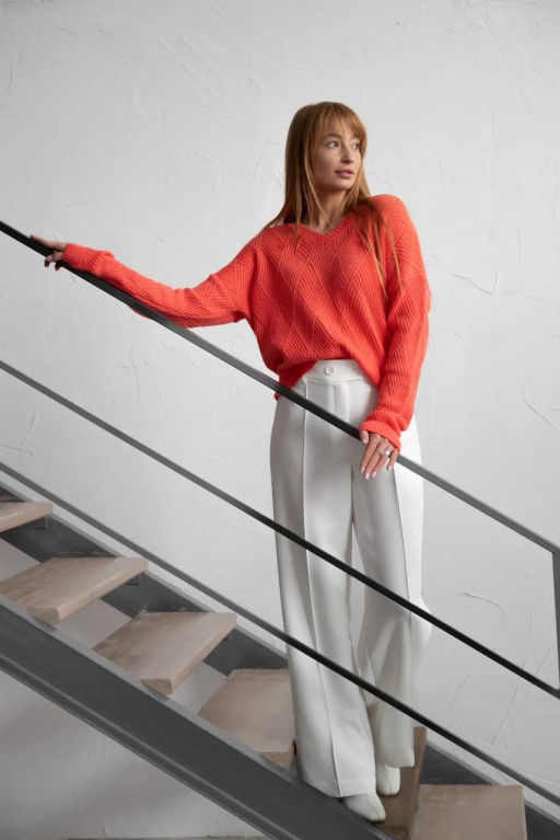 Джемпер ДЖв 1364-1 Коралловый - T.C.T фото 3