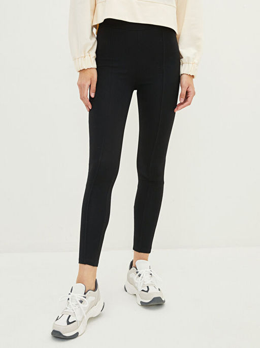 Kad?n Beli Lastikli D?z Tayt