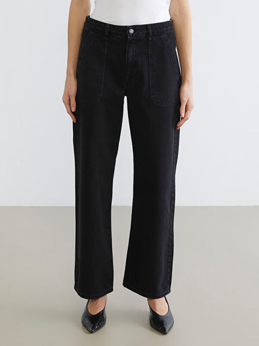 Wideleg Kad?n Jean Pantolon