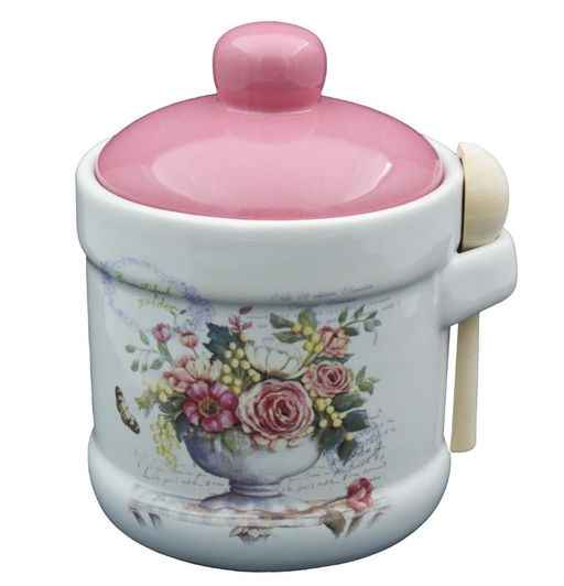 Сахарница с ложкой "Beautiful garden", керамика арт. НС205-К48