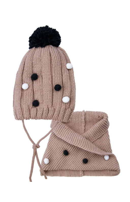 32322242 Комплект трикотажный для девочек: шапка, снуд - Playtoday фото 3