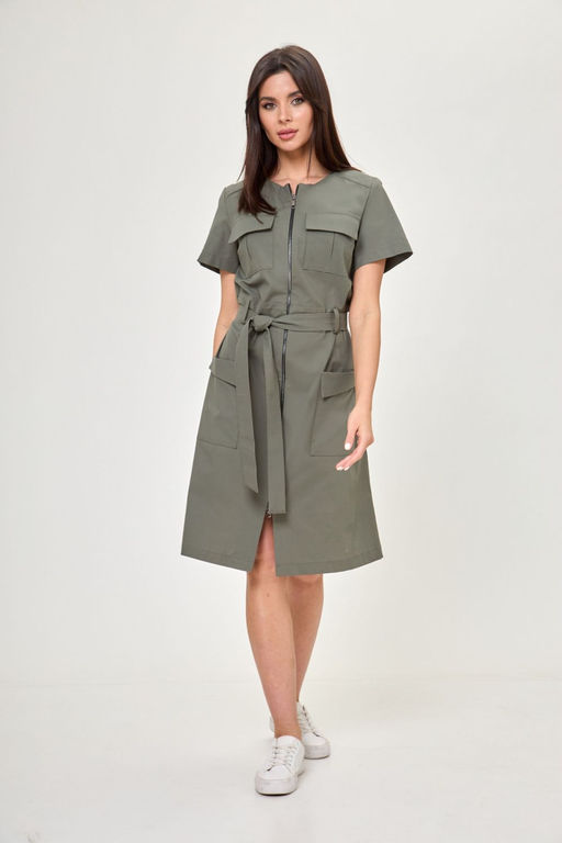 Платье ANELLI 1272 хвоя  фото 2