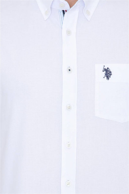 U. S. Polo Assn Мужская белая рубашка с длинным рукавом - U.s. polo assn фото 12