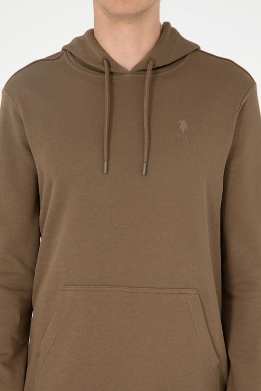Мужской базовый свитшот цвета хаки - U.s. polo assn фото 6