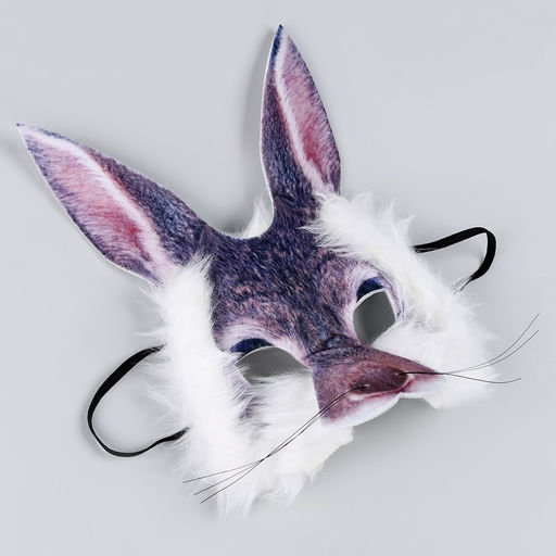 Маска карнавальная Заяц с мехом - Simaland фото 2