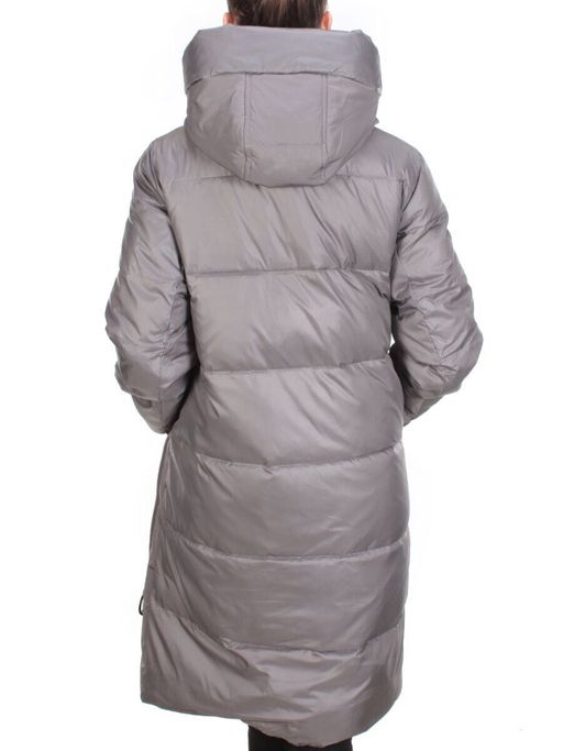 2211 DARK GREY Пальто зимнее женское LYDIA (200 гр. холлофайбер) - Фабричный китай фото 4