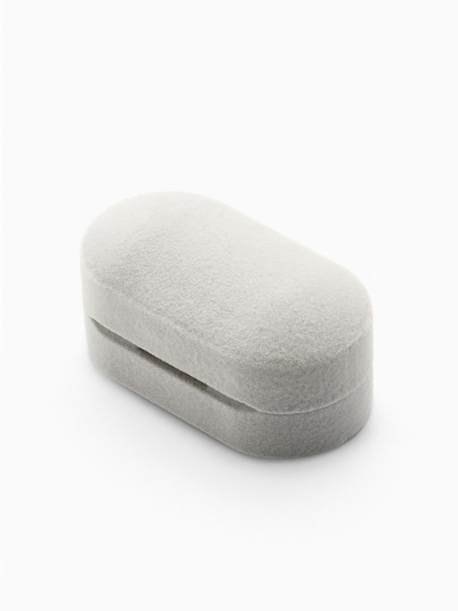 Футляр под серьги, кольца, Овал вытянутый, бархатный, 7.5?4?3 см, серый