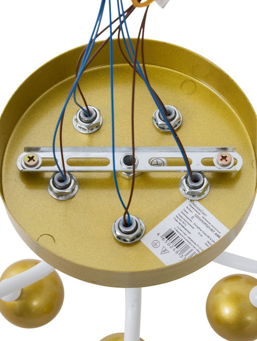 Люстра 12233/5, 5хE27, 60 Вт, золото/белый