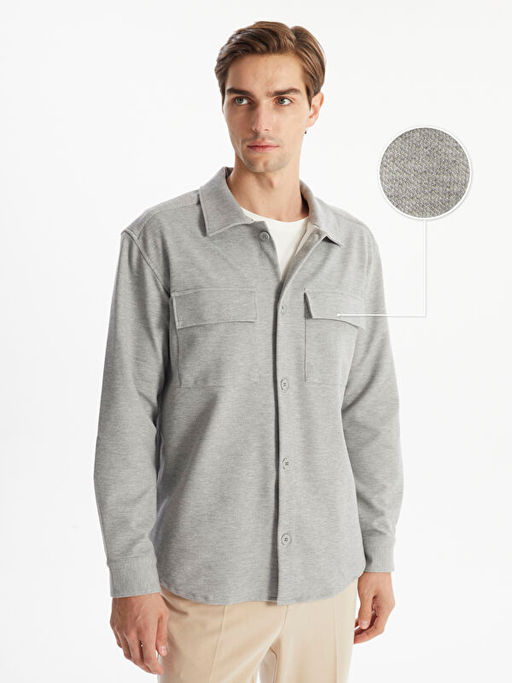 Regular Fit Uzun Kollu Erkek G?mlek Ceket