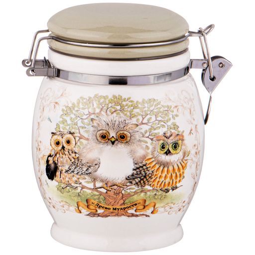 ЕМКОСТЬ ДЛЯ СЫПУЧИХ ПРОДУКТОВ ДЕРЕВО МУДРОСТИ 11,5*11,5 СМ. ВЫСОТА=15 СМ. / 700 МЛ. - Agness фото 3