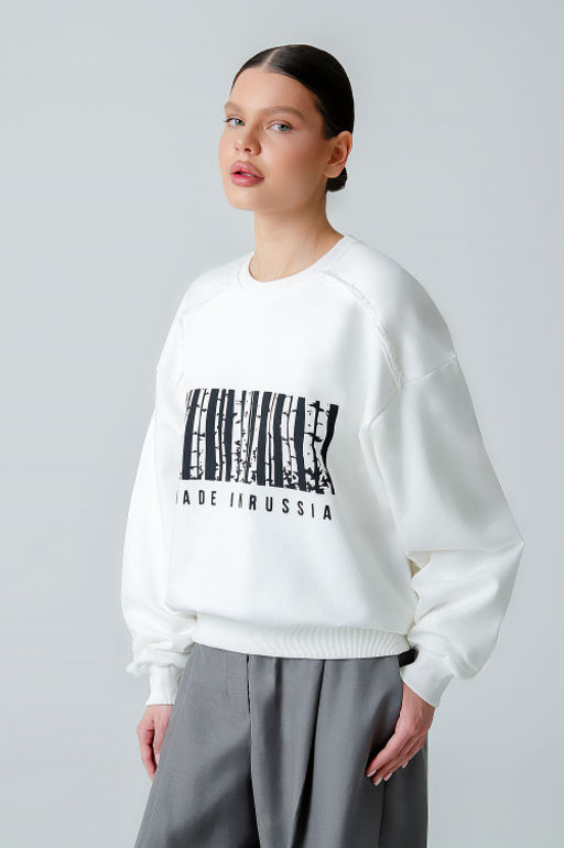 Арт. 151-35 Свитшот женский 44-50 (4 шт) Цвет:молочный - Калинка фото 11