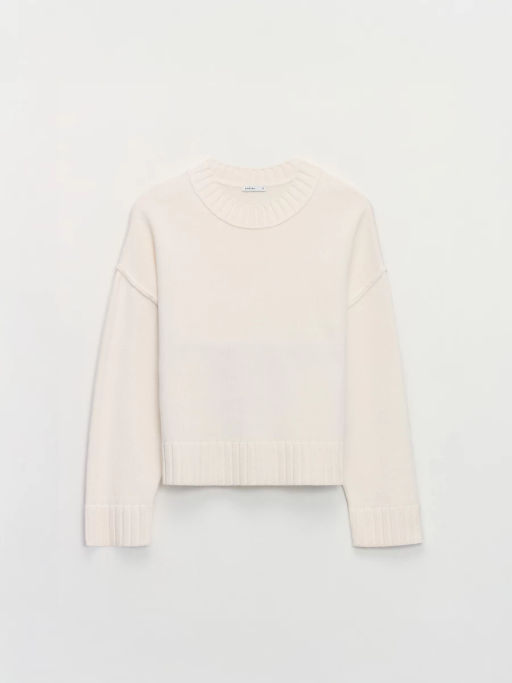 Вязанный джемпер с хлопком в составе / Zarina  фото 7