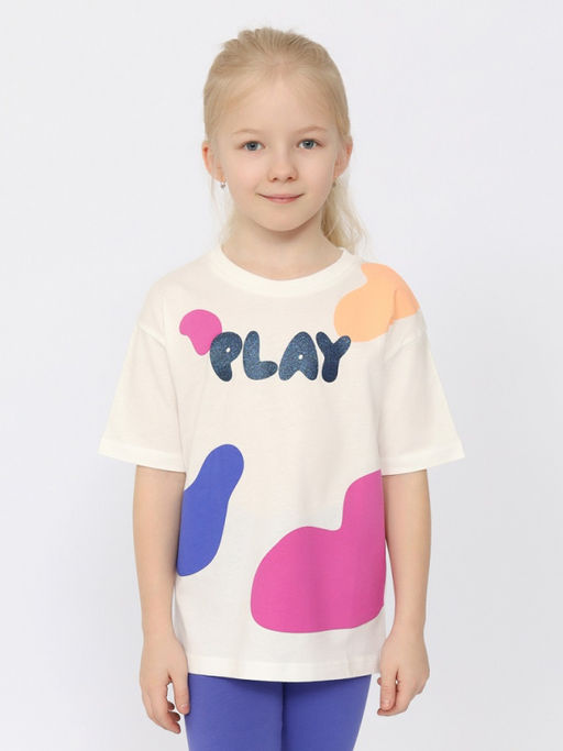 CRB wear/CSKG 63761-21-395 Футболка для девочки,экрю/Ex.Cherubino