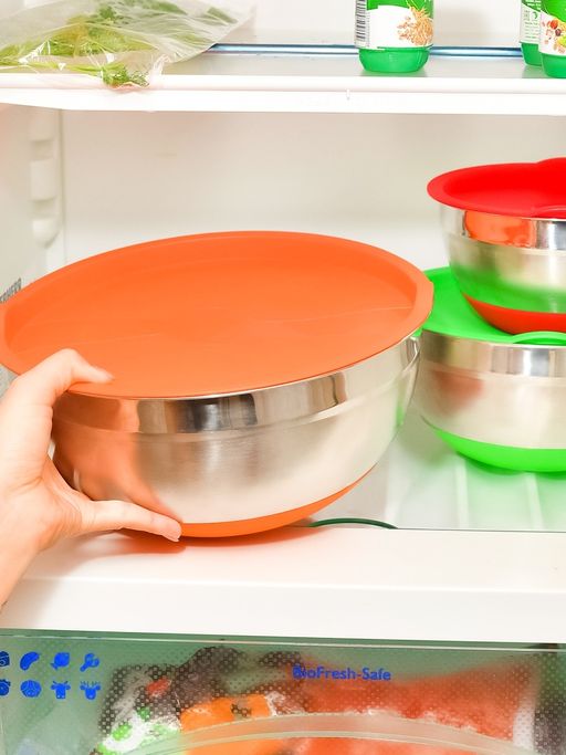 Миска стальная с крышкой MIX 16х9.5см 1.4л зеленая - Attribute фото 2