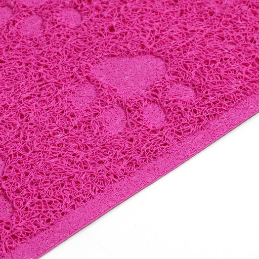 Коврик 2-в-1 под миску/туалет животных Следы, 40 х 30 см, розовый - Пижон фото 4