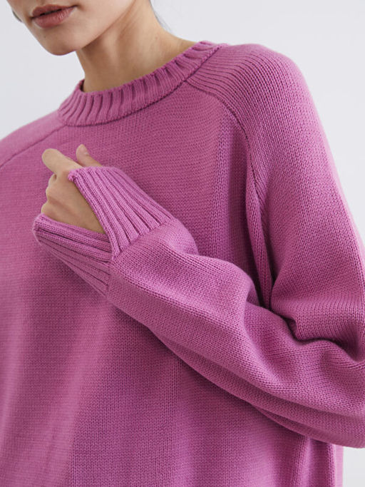 Bisiklet Yaka Oversize Kad?n Triko Tunik