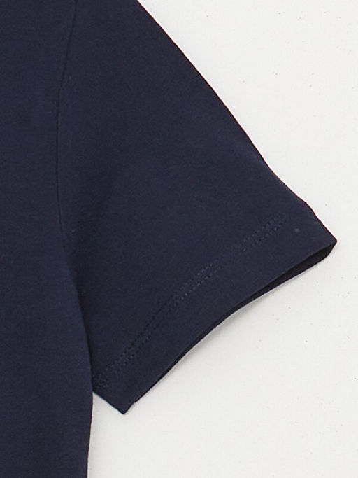 Bisiklet Yaka Bask?l? K?sa Kollu Erkek ?ocuk Ti??rt - Waikiki фото 3