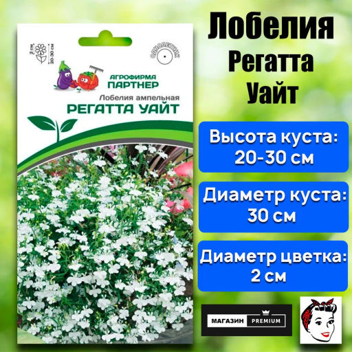 Лобелия ампельная Регатта Уайт - Партнер фото 2