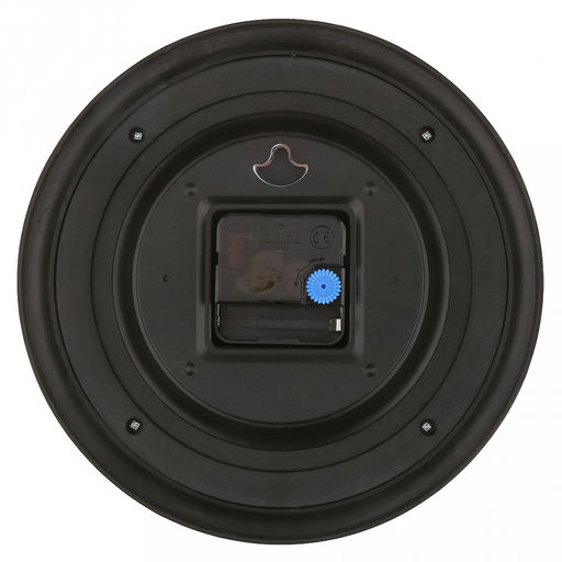 Часы настенные "Авеню" д19-22,5см, h4см, мягкий ход, циферблат белый; цифры арабские, черный; корпус пластик, черный, полоски медного цвета; в коробке (Китай)