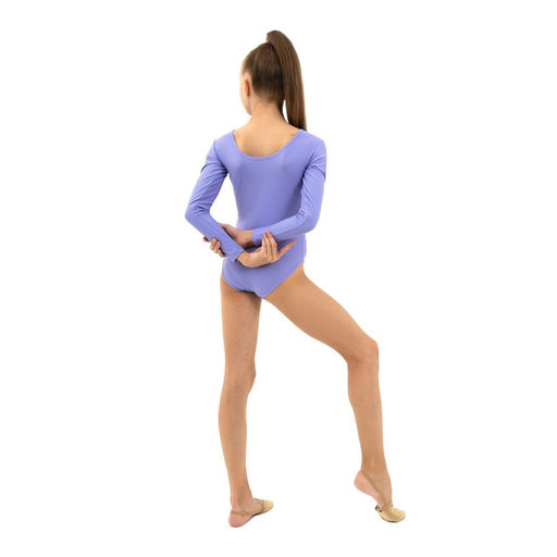 Купальник гимнастический Grace Dance, с длинным рукавом, р. 40, цвет сирень  фото 7