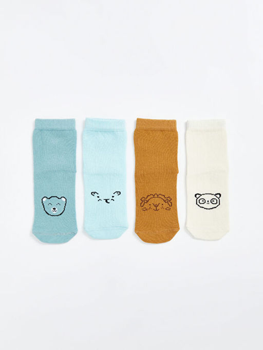 Desenli Erkek ?ocuk Soket ?orap 4l?