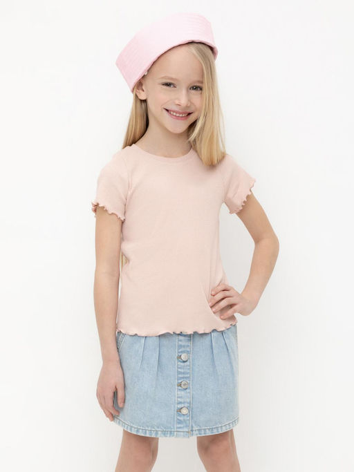 КР 301989/дымчатая роза фуфайка (футболка) для дев