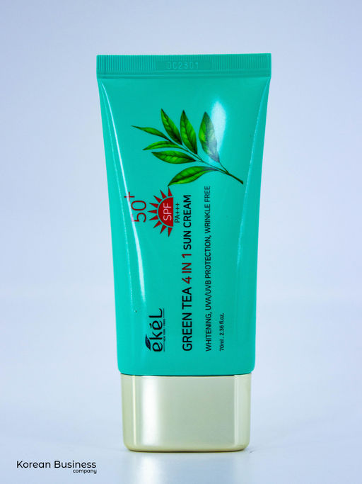 EKEL - КРЕМ СОЛНЦЕЗАЩИТНЫЙ 4 В 1 С ЭКСТРАКТОМ ЗЕЛЕНОГО ЧАЯ GREEN TEA 4 - IN - 1 SUN CREAM, 70 ML  фото 3