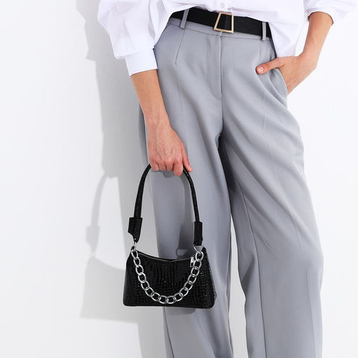 Сумка-багет на молнии, цвет чёрный - Simaland фото 6