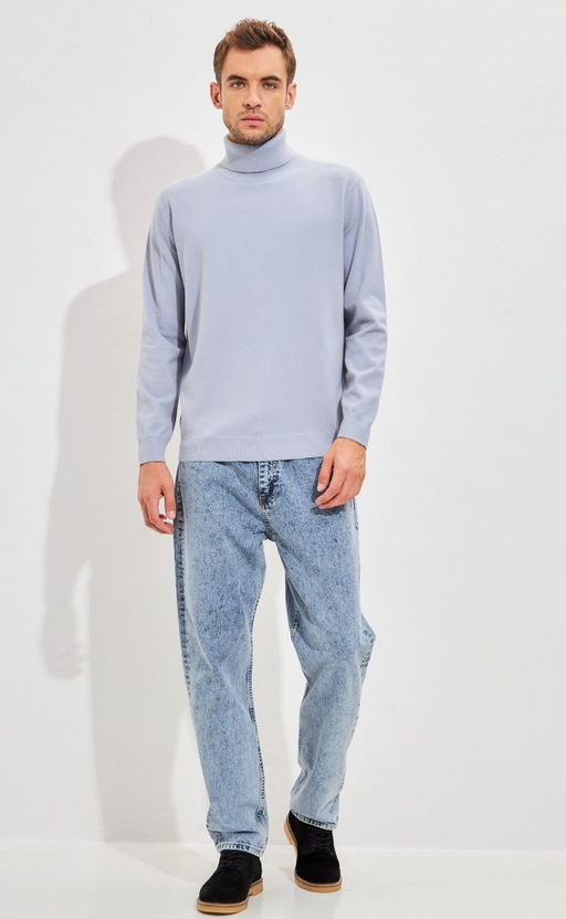 Водолазка мужская F321-15318 голубая - Fine joyce фото 4