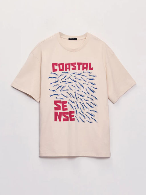 Футболка свободного кроя с принтом ZR2606043407-61 / Zarina