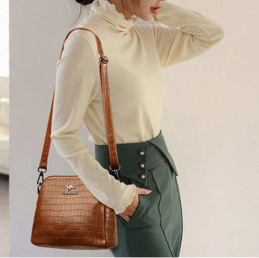 KAIDIFEINIROO Сумка женская с двумя ремнями 8172 фото 22