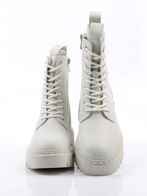 04-PAX85-2Z MILK Ботинки зимние женские (натуральная кожа, 100% шерсть)