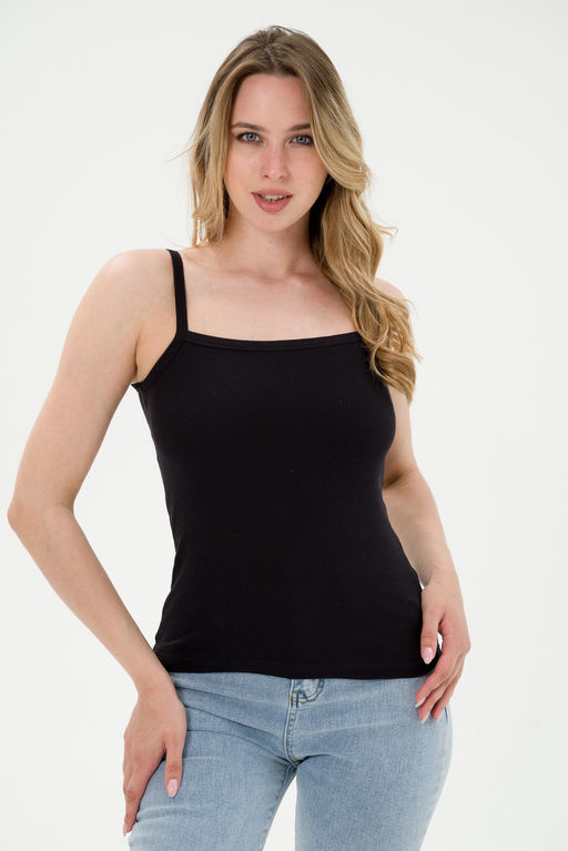 Топ женский из рибаны черный