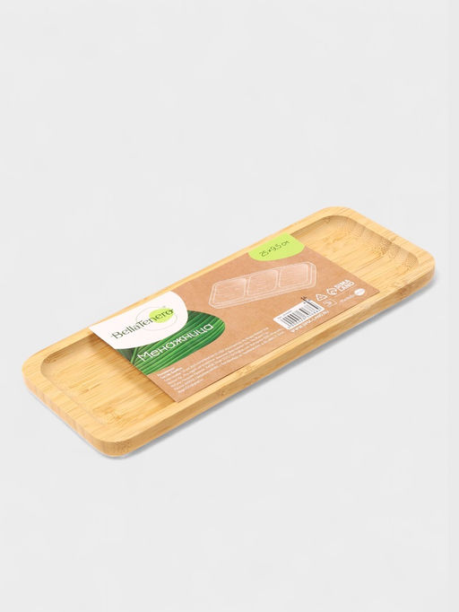 Менажница BellaTenero Striata, 3 секции, 25×9.5 см, бежевая