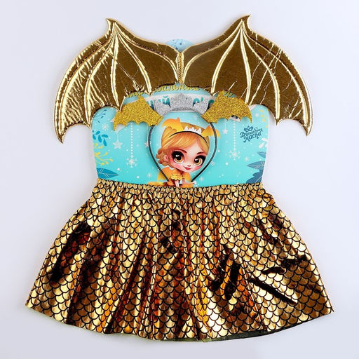 Карнавальный набор «Королева драконов»: крылья, юбка, ободок, жёлтый