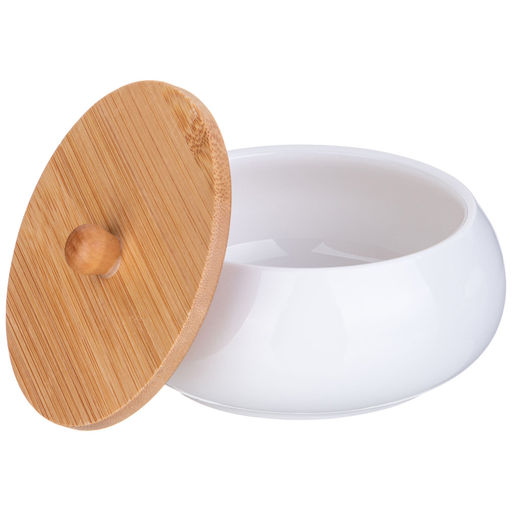 НАБОР БАНОК С ДЕРЕВ. КРЫШКОЙ LEFARD NATIVE 2 ШТ. 11,5 СМ 270 МЛ НА ДЕРЕВ. ПОДСТАВКЕ  фото 5