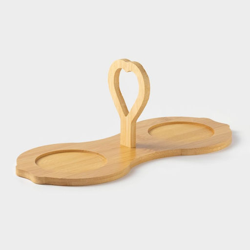 Салатники BellaTenero, 3 предмета: 2 салатника 300 мл, керамика, подставка-держатель из дерева, белые  фото 6