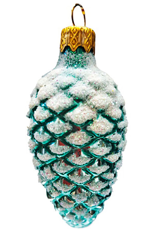 (цена за 3 шт) Елочное украшение Шишка в снегу Ф2-90/51 - Коломеев фото 2