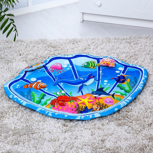 Развивающий коврик детский «Морские приключения», 2 игрушки