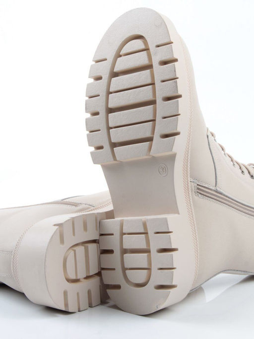 04-PAS70-2Z LT. BEIGE Ботинки зимние женские (натуральная кожа, 100% шерсть)