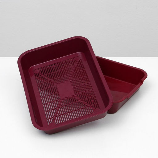 Туалет средний с сеткой 36 х 26 х 6,5 см, красный, - Simaland фото 4