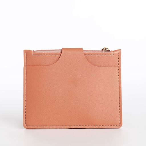 Картхолдер с монетницей на молнии, цвет розовый