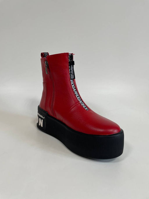 Ботинки EDART 225.fashion. красный/байка