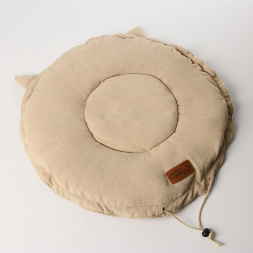 Лежанка для животных на стяжке с ушками, цвет бежевый 30-50 см - Пушистое счастье фото 3