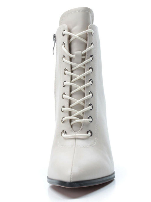 01-PCS125-2 BEIGE Ботинки демисезонные женские (натуральная кожа, байка)