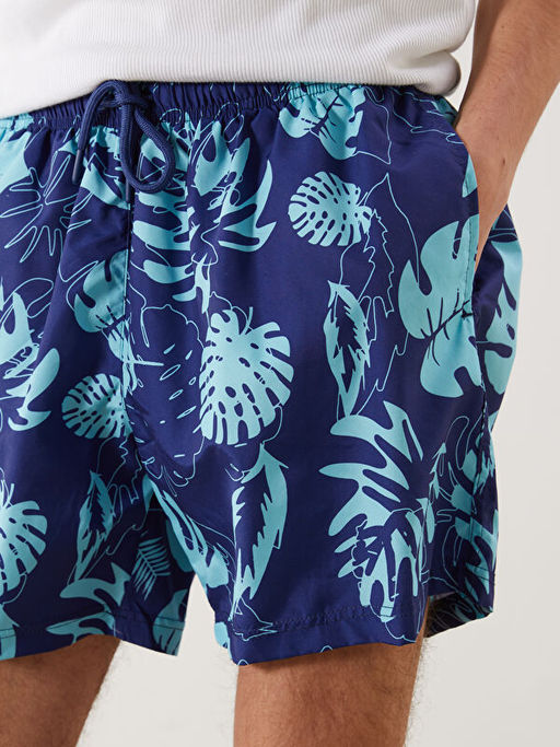 K?sa Boy Desenli Erkek Deniz ?ortu