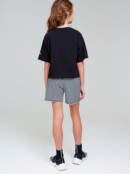 12521739 Комплект для девочек: фуфайка (футболка), шорты - Playtoday фото 3